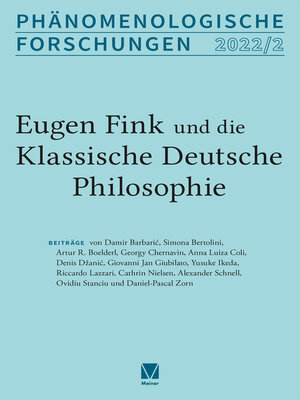 cover image of Eugen Fink und die Phänomenologie